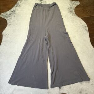 Free People Beach Jumpsuit Womens Size XL Gray‎ Jersey Lightweight Wide Leg MIa